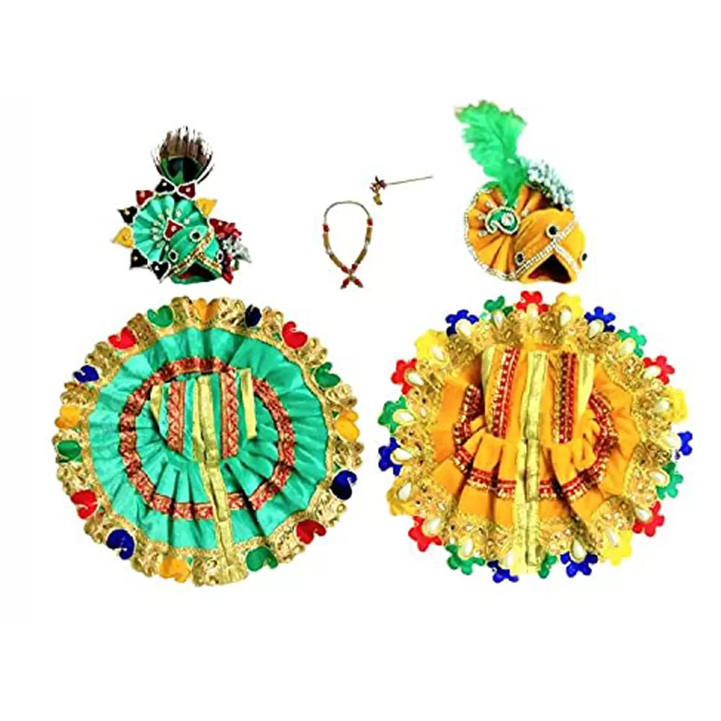Graminarts Online Handmade Crochet Frill Design Laddu Gopal Ji Dress