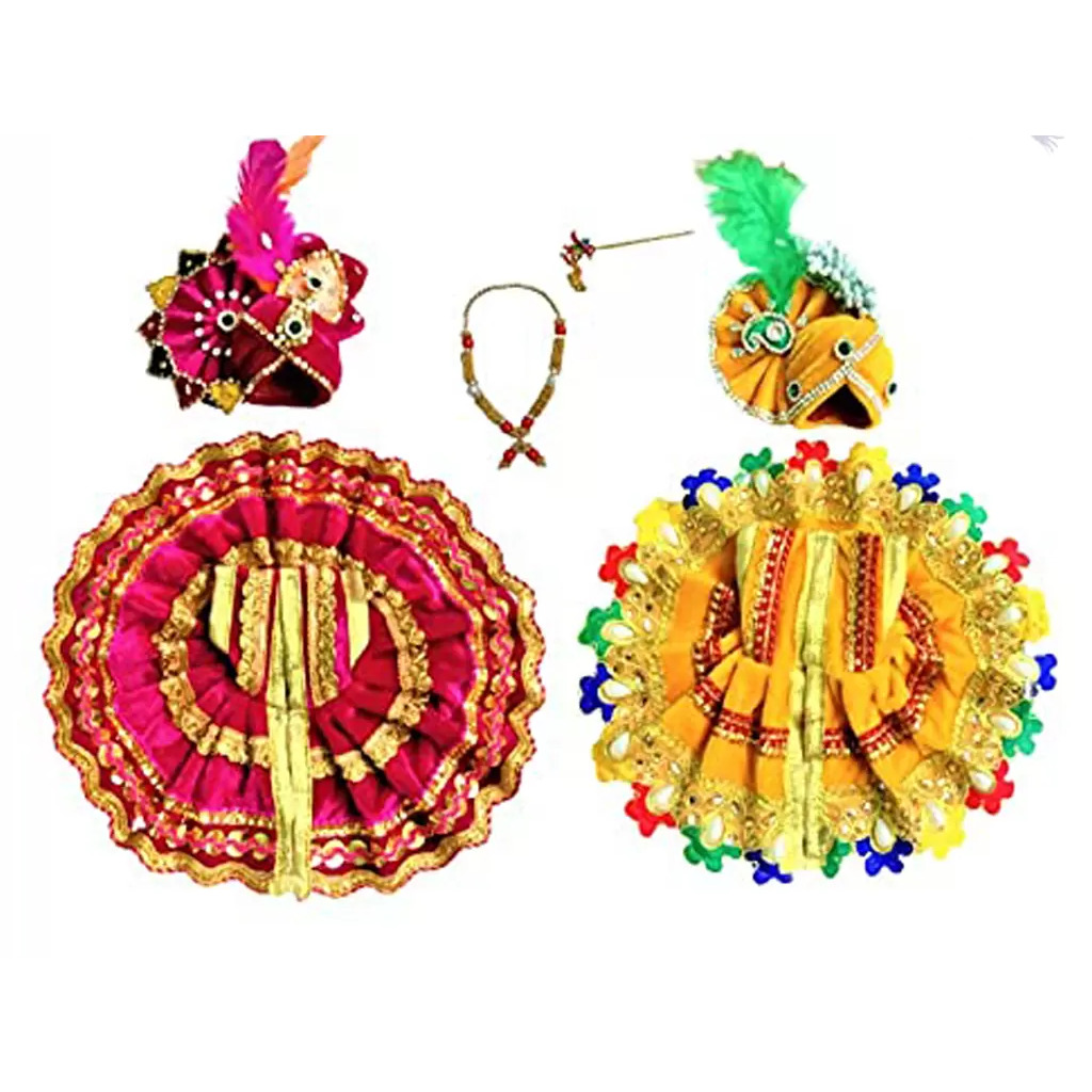 Amazon.com: PLANET 007 Set of 12 Ladoo Gopal Poshak Bal Gopal Dress Kanha  Ji Dresses Assorted Color and Design for Size 0 Kanha Ji for Janmashtami :  Home & Kitchen