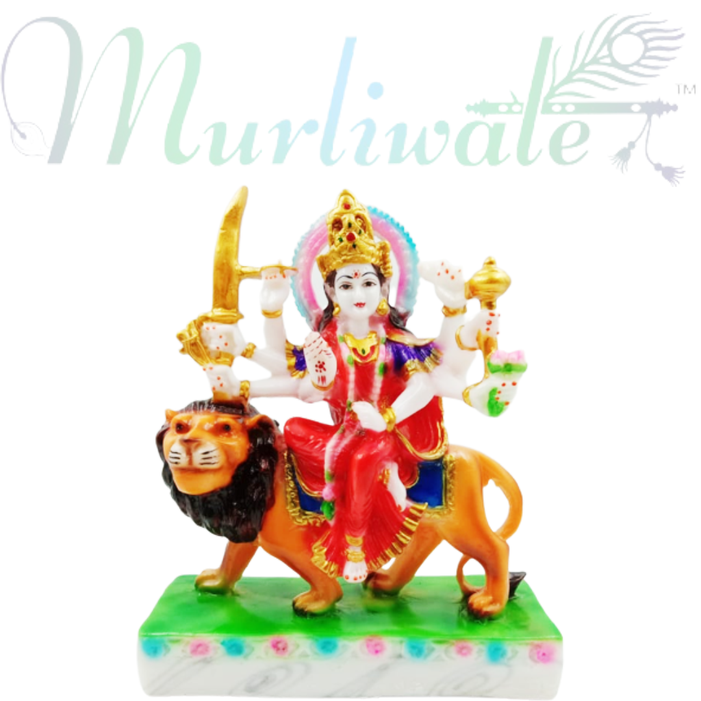 Durga Mata Rani Murti Made of Marbel - Murliwale