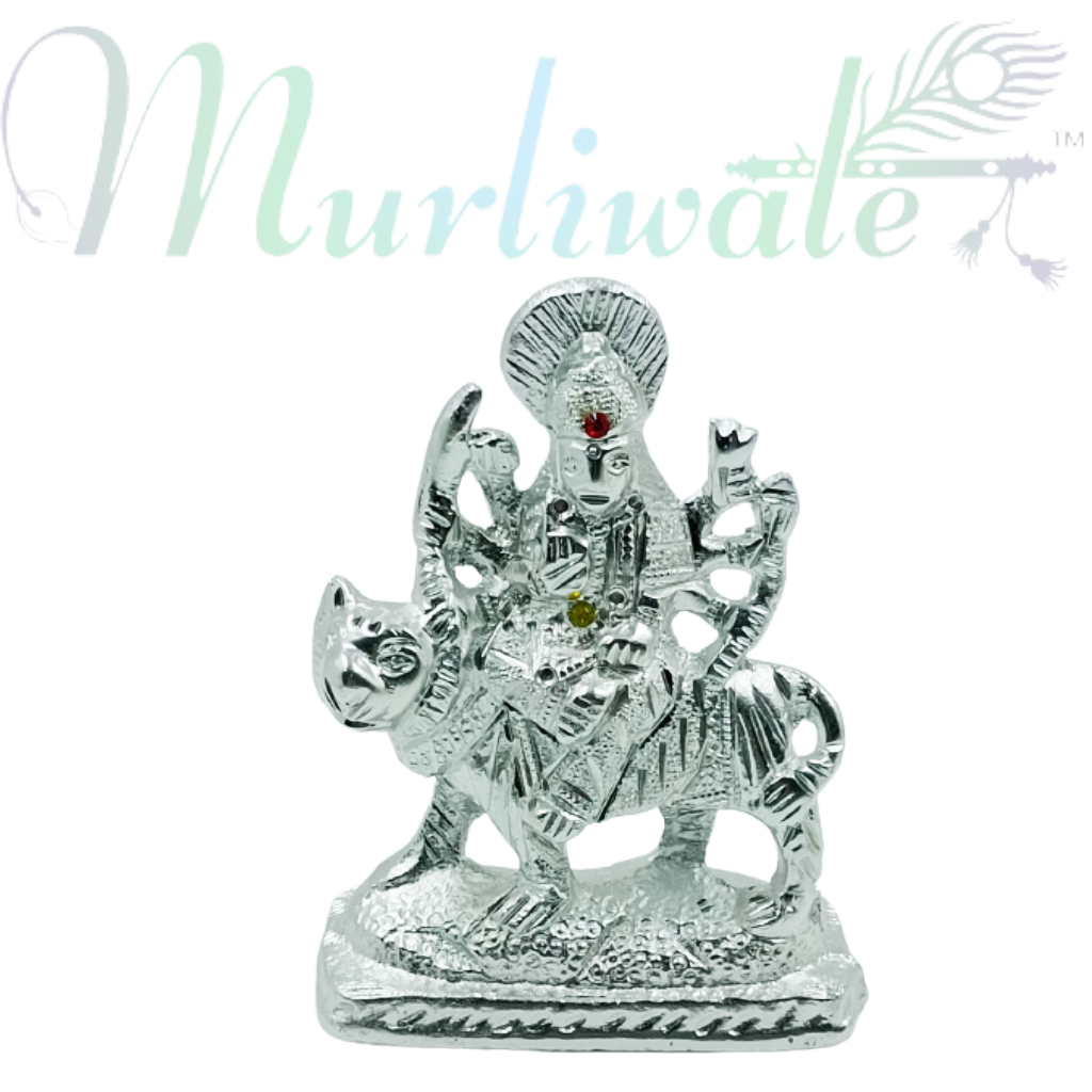 White Mata Rani Murti | Pure White Metal - Murliwale