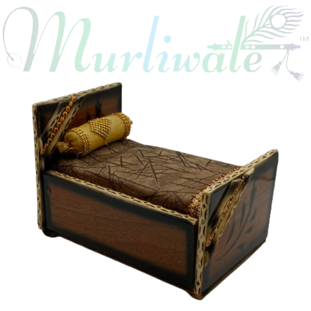 Laddu gopal ji Palang/Bed, Handmade Wooden Bed - Murliwale