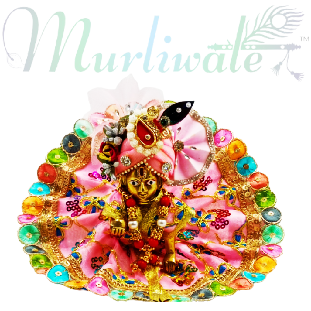 Laddu Gopal Ji, Kanha Ji Net Dress Combo of 4 items - Murliwale