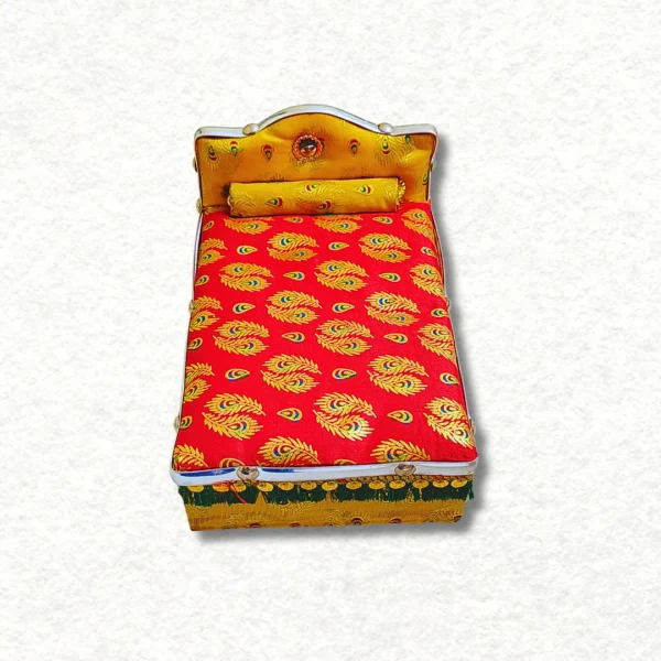 Kanha Ji Bed cum storage box for size: 3 to 6 Nos. size: - L:9 x B:6 x H:5 Inches.