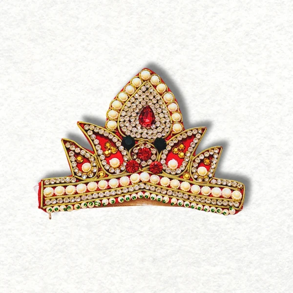 Mukut for Idol height between 8 to 15 inches and Gopal Ji size- 10 to 12.